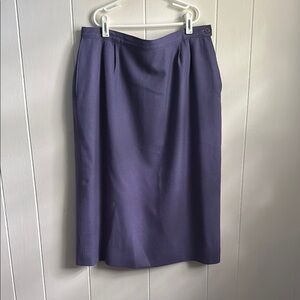 Pendleton Purple Pencil 100% Wool Skirt Sz 8